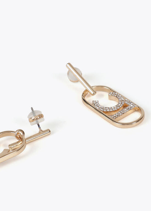 Pendientes LOGO ovalado joya LOLA CASADEMUNT DORADO LF2503003.0M2.U