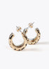 Pendientes doble aro print animal bicolor LOLA CASADEMUNT METAL-METAL LF2503008.2MM.U