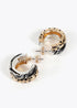 Pendientes doble aro print animal bicolor LOLA CASADEMUNT METAL-METAL LF2503008.2MM.U