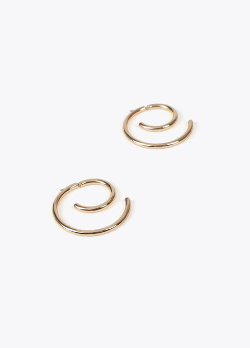 Pendientes espiral bicolor LOLA CASADEMUNT DORADO LF2503009.0M2.U