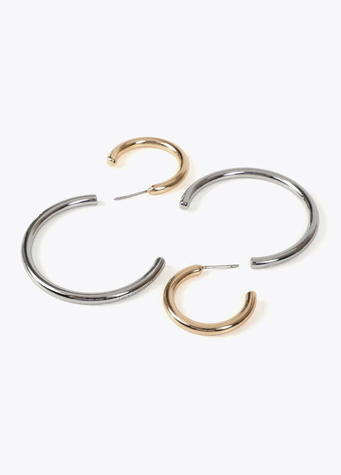 Pendientes espiral bicolor LOLA CASADEMUNT PLATEADO LF2503009.0M3.U