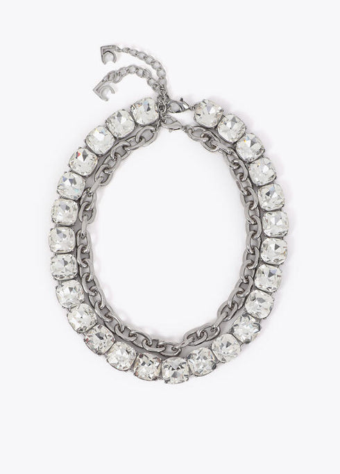 Pack doble collar corto LOLA CASADEMUNT joya y cadena PLATEADO LF2503019.0M3.U