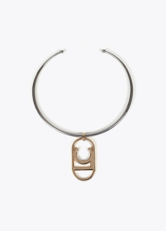 Collar corto rigido LOLA CASADEMUNT logo ovalado METAL-METAL LF2503022.2MM.U