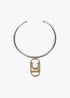 Collar corto rigido LOLA CASADEMUNT logo ovalado METAL-METAL LF2503022.2MM.U