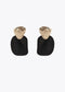 Pendientes LOLA CASADEMUNT dos piezas combinado metal y acrilico NEGRO LF2503034.00N.U