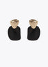 Pendientes LOLA CASADEMUNT dos piezas combinado metal y acrilico NEGRO LF2503034.00N.U