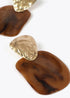 Pendientes LOLA CASADEMUNT dos piezas combinado metal y acrilico MARRON LF2503034.057.U