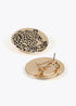Pendientes LOLA CASADEMUNT boton cara tigre joya METAL-NEGRO LF2503052.2MN.U