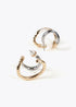 Pendientes LOLA CASADEMUNT efecto piercing combinados METAL-METAL LF2503053.2MM.U