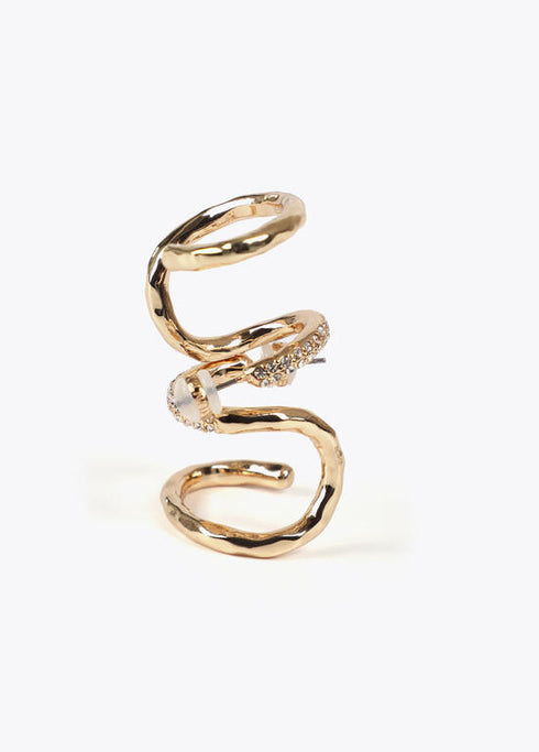 Pendientes LOLA CASADEMUNT efecto piercing combinados joya METAL-METAL LF2503054.2MM.U
