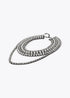 Multicollar LOLA CASADEMUNT joya cristales y perlas GRIS METALIZADO LF2503061.0M4.U