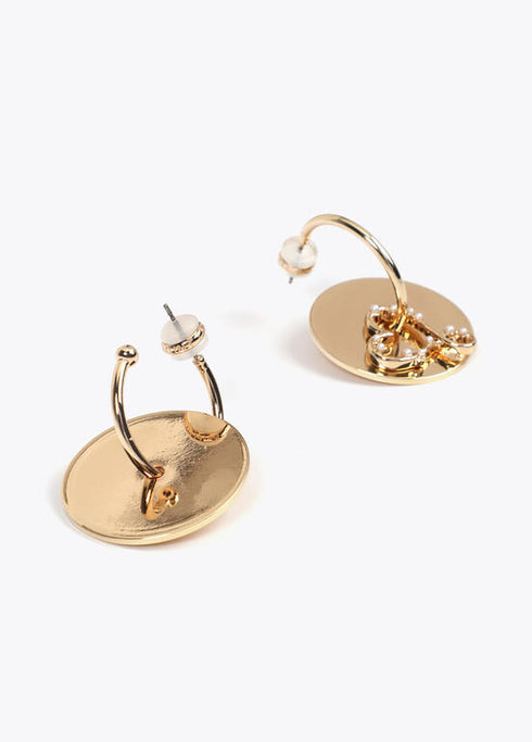 Pendiente LOLA CASADEMUNT aro movil con corazon infinito DORADO LF2503066.0M2.UE