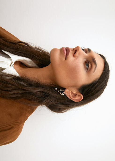 Pendientes LOLA CASADEMUNT corazon infinito con perlitas DORADO LF2503068.0M2.U