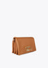 Bandolera efecto piel con tres compartimentos y solapa LOLA CASADEMUNT. CAMEL LF2504003.052.U