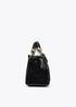 Bolso bandolera efecto piel con asa trenzada y detalles metálicos NEGRO U LF2504004.00N.U LOLA CASADEMUNT