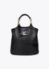 Bolso shopper efecto piel con asa trenzada y detalles metálicos NEGRO U LF2504005.00N.U LOLA CASADEMUNT