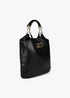 Bolso shopper efecto piel con asa trenzada y detalles metálicos NEGRO U LF2504005.00N.U LOLA CASADEMUNT