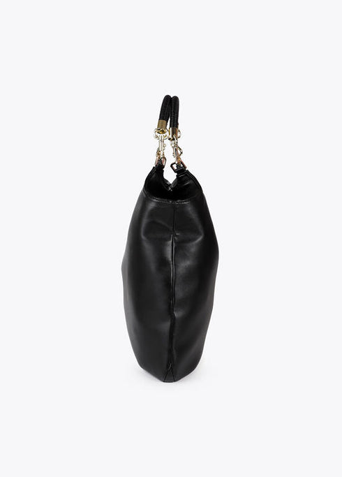Bolso shopper efecto piel con asa trenzada y detalles metálicos NEGRO U LF2504005.00N.U LOLA CASADEMUNT