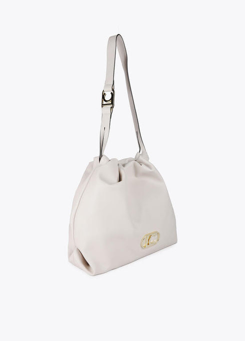 Bolso shopper efecto piel con logo LC ovalado LOLA CASAEMUNT. CRUDO LF2504006.001.U