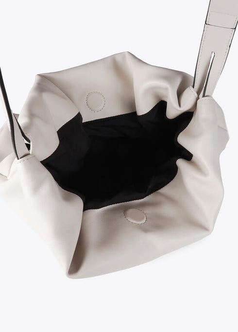 Bolso shopper efecto piel con logo LC ovalado LOLA CASAEMUNT. CRUDO LF2504006.001.U