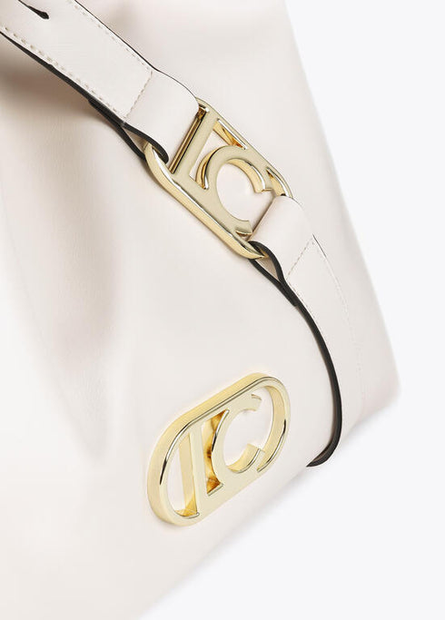 Bolso shopper efecto piel con logo LC ovalado LOLA CASAEMUNT. CRUDO LF2504006.001.U