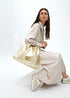 Bolso shopper efecto piel con logo LC ovalado LOLA CASADEMUNT. DORADO LF2504006.0M2.U