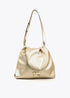 Bolso shopper efecto piel con logo LC ovalado LOLA CASADEMUNT. DORADO LF2504006.0M2.U
