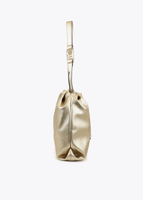 Bolso shopper efecto piel con logo LC ovalado LOLA CASADEMUNT. DORADO LF2504006.0M2.U