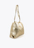Bolso shopper efecto piel con logo LC ovalado LOLA CASADEMUNT. DORADO LF2504006.0M2.U