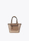 Mini shopper nylon satinado con detalles en efecto piel LOLA CASADEMUNT DORADO LF2504019.0M2.U