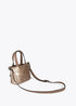 Mini shopper nylon satinado con detalles en efecto piel LOLA CASADEMUNT DORADO LF2504019.0M2.U
