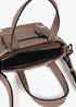 Mini shopper nylon satinado con detalles en efecto piel LOLA CASADEMUNT DORADO LF2504019.0M2.U