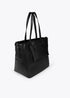 Shopper nylon satinado con detalles en efecto piel LOLA CASADEMUNT NEGRO LF2504020.00N.U