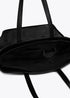 Shopper nylon satinado con detalles en efecto piel LOLA CASADEMUNT NEGRO LF2504020.00N.U
