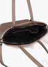 Shopper nylon satinado con detalles en efecto piel LOLA CASADEMUNT DORADO LF2504020.0M2.U