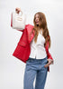 Mini shopper con asa metalica redonda en efecto piel y logo LC ovalado LOLA CASAEDMUNT CRUDO LF2504021.001.U