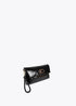 Cartera de mano acolchada de efecto piel metalizada con logo LC ovaladO LOLA CASADEMUNT NEGRO LF2504025.00N.U