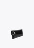 Cartera de mano acolchada de efecto piel metalizada con logo LC ovaladO LOLA CASADEMUNT NEGRO LF2504025.00N.U