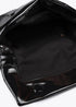 Cartera de mano acolchada de efecto piel metalizada con logo LC ovaladO LOLA CASADEMUNT NEGRO LF2504025.00N.U