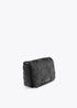 Bandolera acolchada logotipada en efecto piel con asa mix cadena NEGRO U LF2504026.00N.U LOLA CASADEMUNT