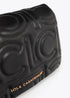 Bandolera acolchada logotipada en efecto piel con asa mix cadena NEGRO U LF2504026.00N.U LOLA CASADEMUNT