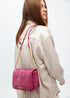 Bandolera acolchada logotipada en efecto piel con asa mix cadena MAGENTA U LF2504026.020.U LOLA CASADEMUNT