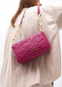 Bandolera acolchada logotipada en efecto piel con asa mix cadena MAGENTA U LF2504026.020.U LOLA CASADEMUNT