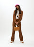 Bandolera acolchada logotipada en efecto piel con asa mix cadena CAMEL LF2504026.052.U LOLA CASADEMUNT