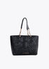 Shopper acolchado logotipada en efecto piel con asa mix cadena NEGRO LF2504027.00N.U LOLA CASADEMUNT