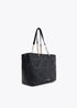 Shopper acolchado logotipada en efecto piel con asa mix cadena NEGRO LF2504027.00N.U LOLA CASADEMUNT