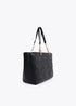 Shopper acolchado logotipada en efecto piel con asa mix cadena NEGRO LF2504027.00N.U LOLA CASADEMUNT