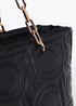 Shopper acolchado logotipada en efecto piel con asa mix cadena NEGRO LF2504027.00N.U LOLA CASADEMUNT