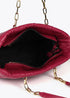Shopper acolchado logotipada en efecto piel con asa mix cadena MAGENTA U LF2504027.020.U LOLA CASADEMUNT