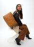 Shopper acolchado logotipada en efecto piel con asa mix cadena CAMEL U LF2504027.052.U LOLA CASADEMUNT